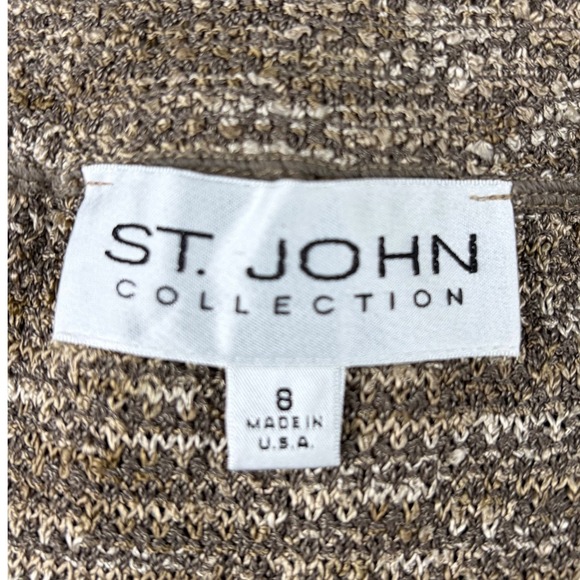 St. John‎ Collection Knit Skirt Suit Tan/Brown - Blazer size 6/Skirt size 8 - Picture 10 of 10